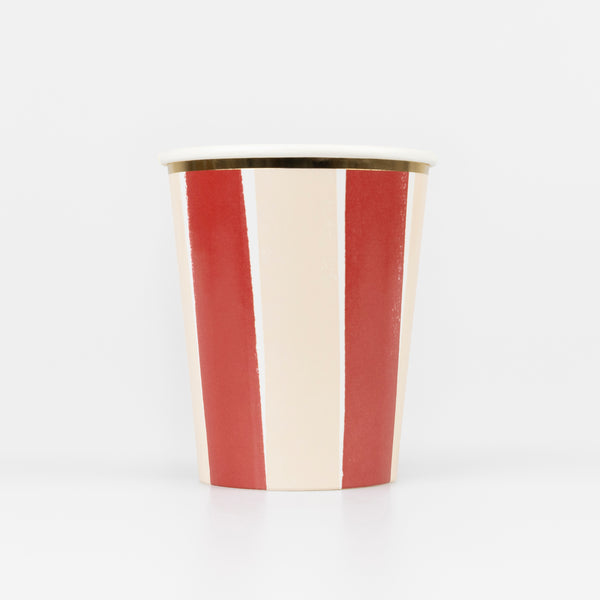 Our paper cups, with stylish stripes in warm colors, are ideal for Thanksgiving dinner or all parties. Image2