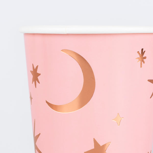 Our Halloween cups are perfect for adding a soft, stylish look to your party as they are made with pink paper with shiny rose gold foi. Image3