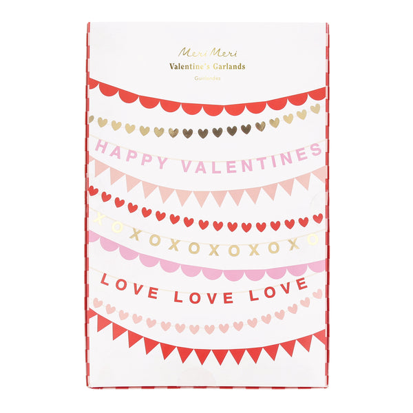 Fill your home with love with our special Valentine's Day decorations of a set of 10 paper garlands with different designs and colors. Image3