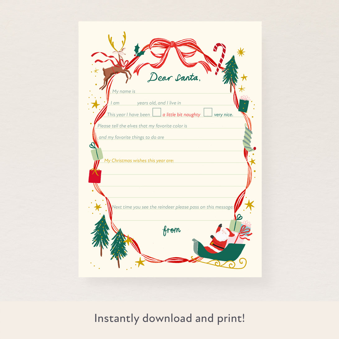 Download & Print Letter To Santa USA Image1