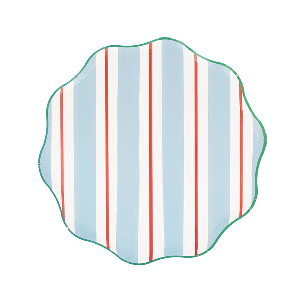 Our side plates, with classic pretty stripes, are the perfect paper plates for picnics, garden parties, beach parties and pool parties. Image5