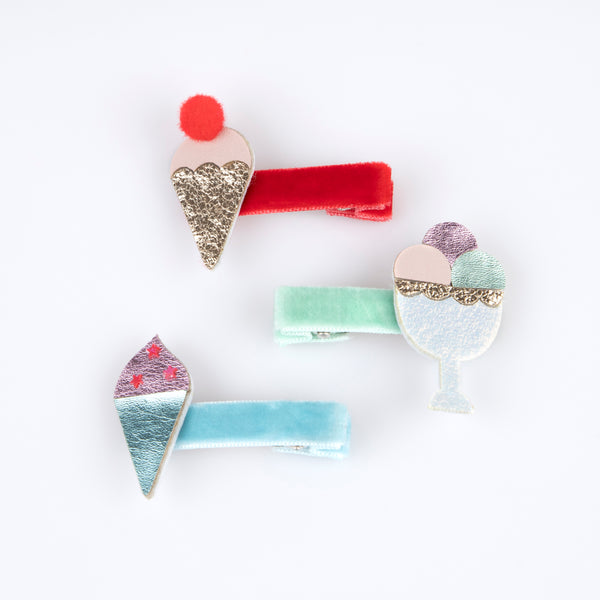 Ice Cream Hair Clips (x 6)