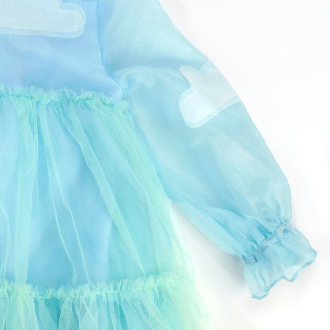Kids will love our cloud costume, a fabulous girls costume with a blue organza dress with a green tulle layered skirt. Image7