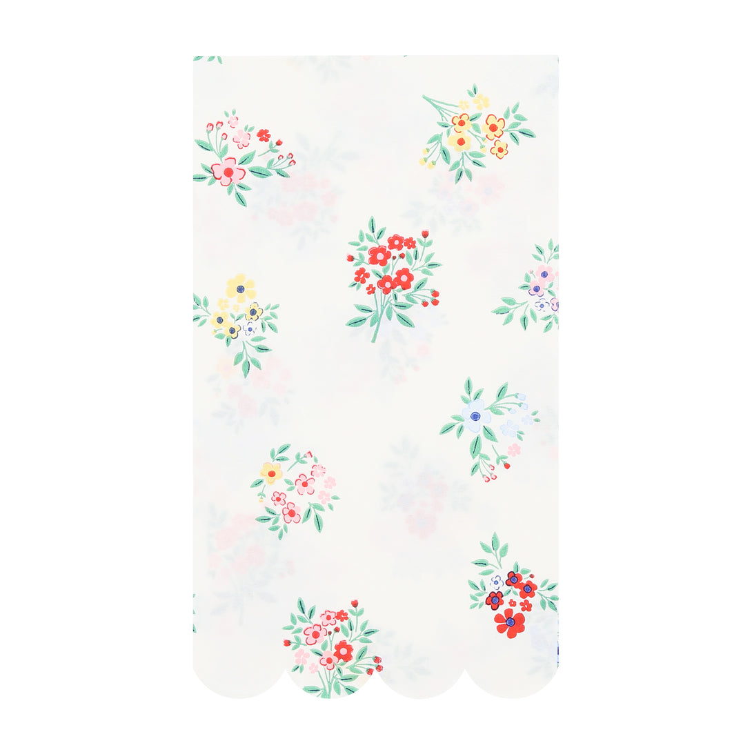 Our floral guest towels are ideal for table layering or for placing in guest bathrooms.