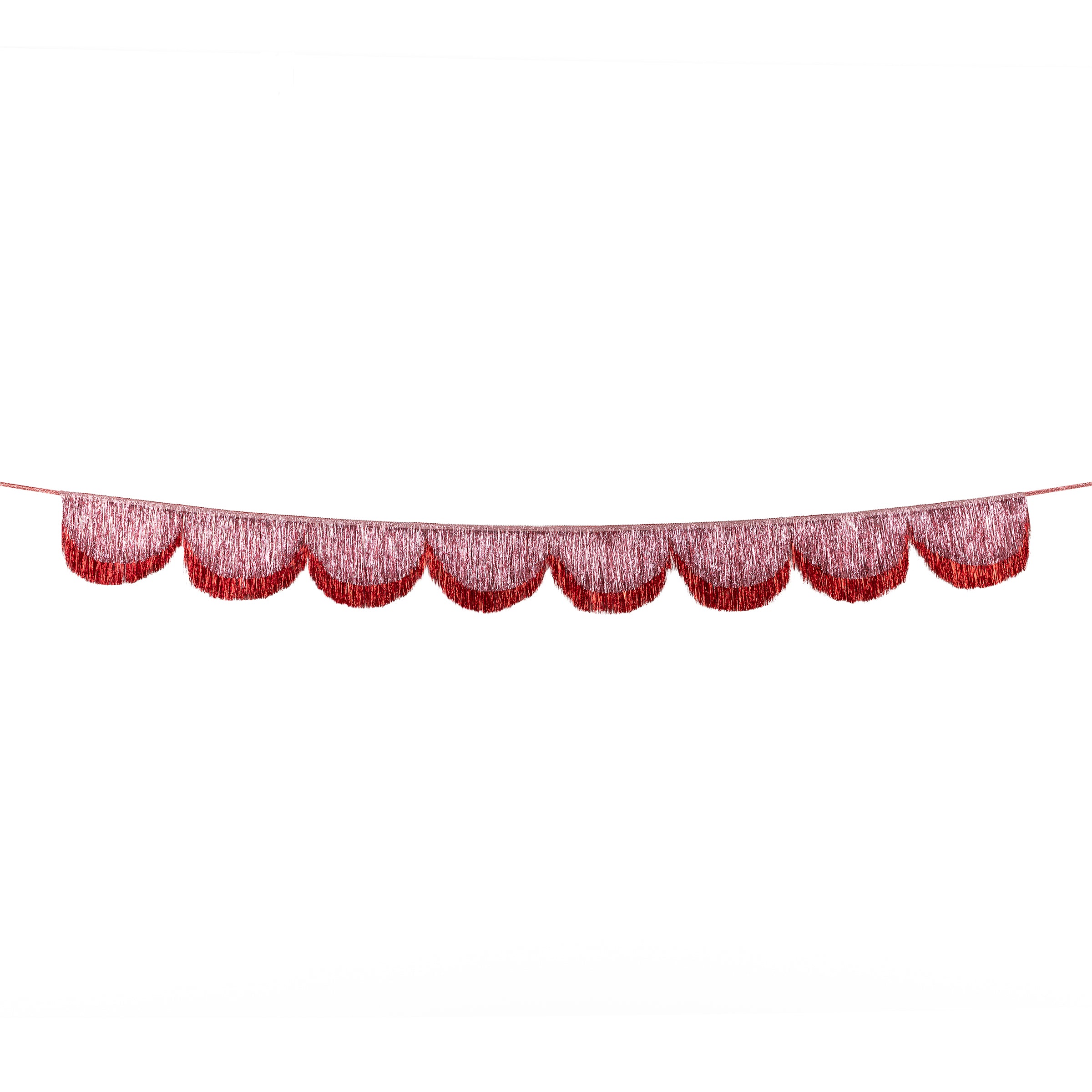 Pink Tinsel Scallop Garland - Thumbnail 2