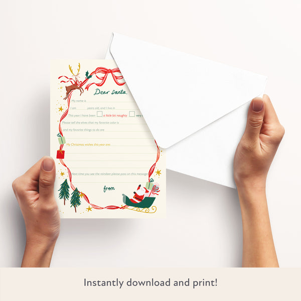 Download & Print Letter To Santa USA Image2