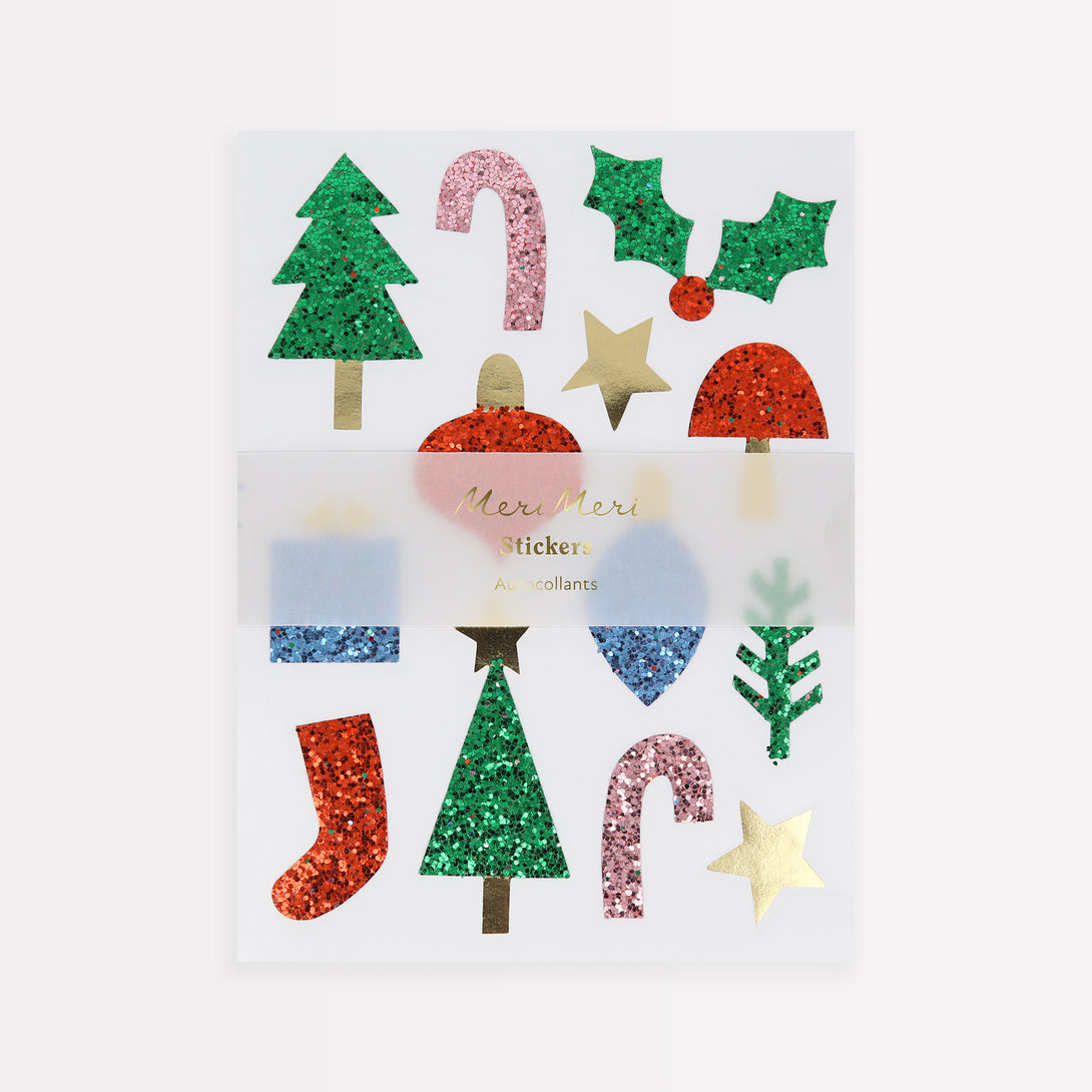 Our glitter stickers, in the shape of Christmas icons, are perfect for festive craft activities or as stocking fillers.