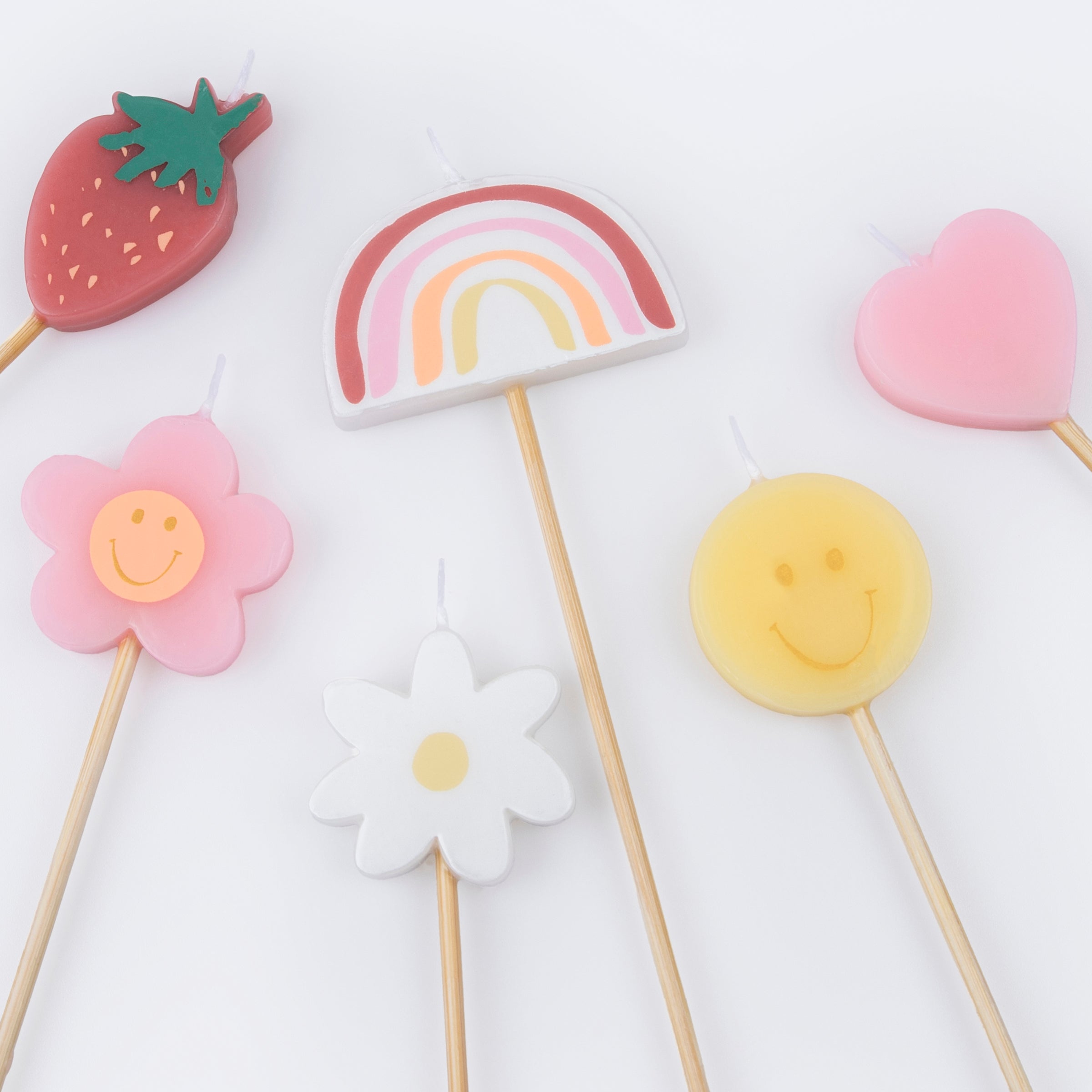 If you're looking for birthday candles in cheerful colors you'll love our happy face collection.