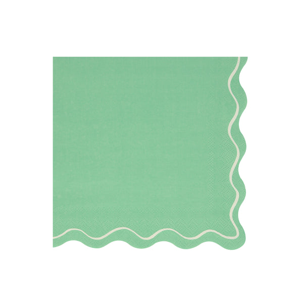 Our paper napkins have gorgeous colors, a scalloped edge and a wavy line design, the perfect party napkins. Image1