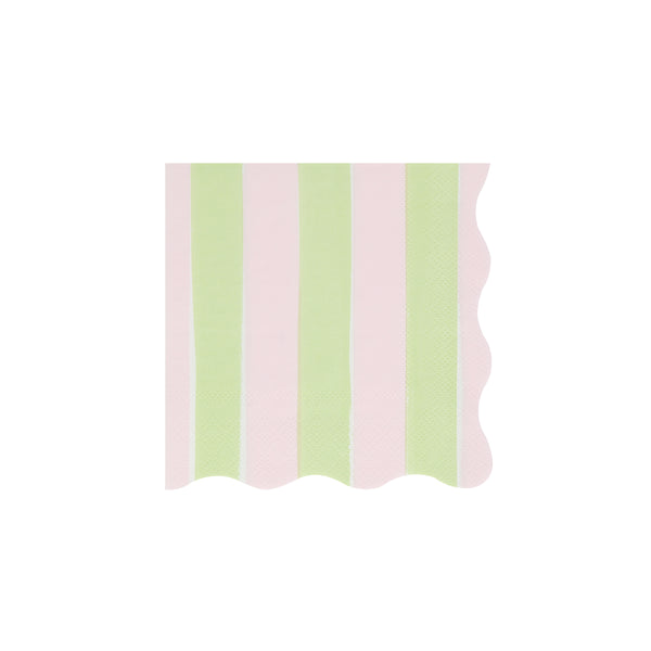 Our striped small napkins in pastel colors are perfect as cocktail napkins and paper napkins for picnics or garden parties. Image5