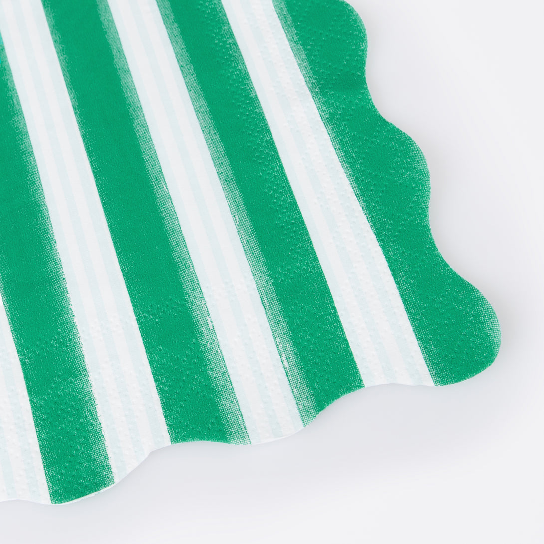 Our small party napkins, with festive colored stripes, will look amazing at your Christmas dinner or Christmas cocktail party.