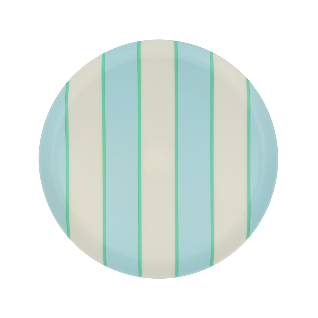 Our striped plates, made from recycled plastic, are fabulous reusable plates for all parties, including as cocktail plates.