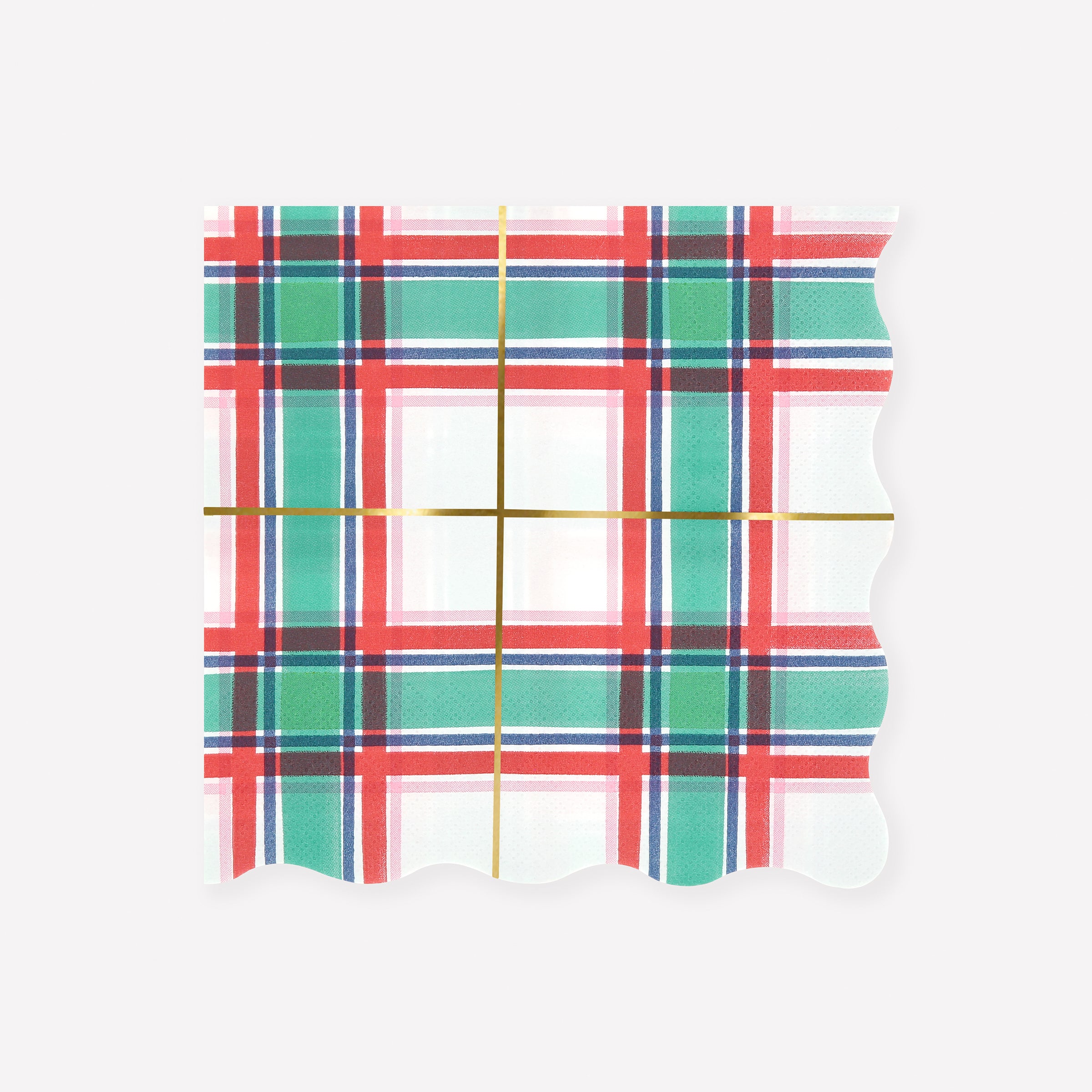 Spring Plaid Pattern Large Napkins