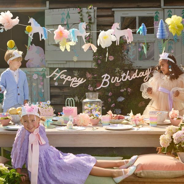 Our tissue paper fringed gift bags are ideal as unicorn party bags or princess party bags. Image2