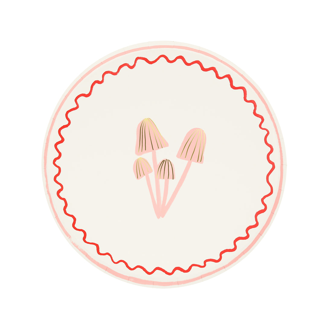 Our side plates, with a festive mushroom Christmas design, are ideal for small savory and sweet treats.