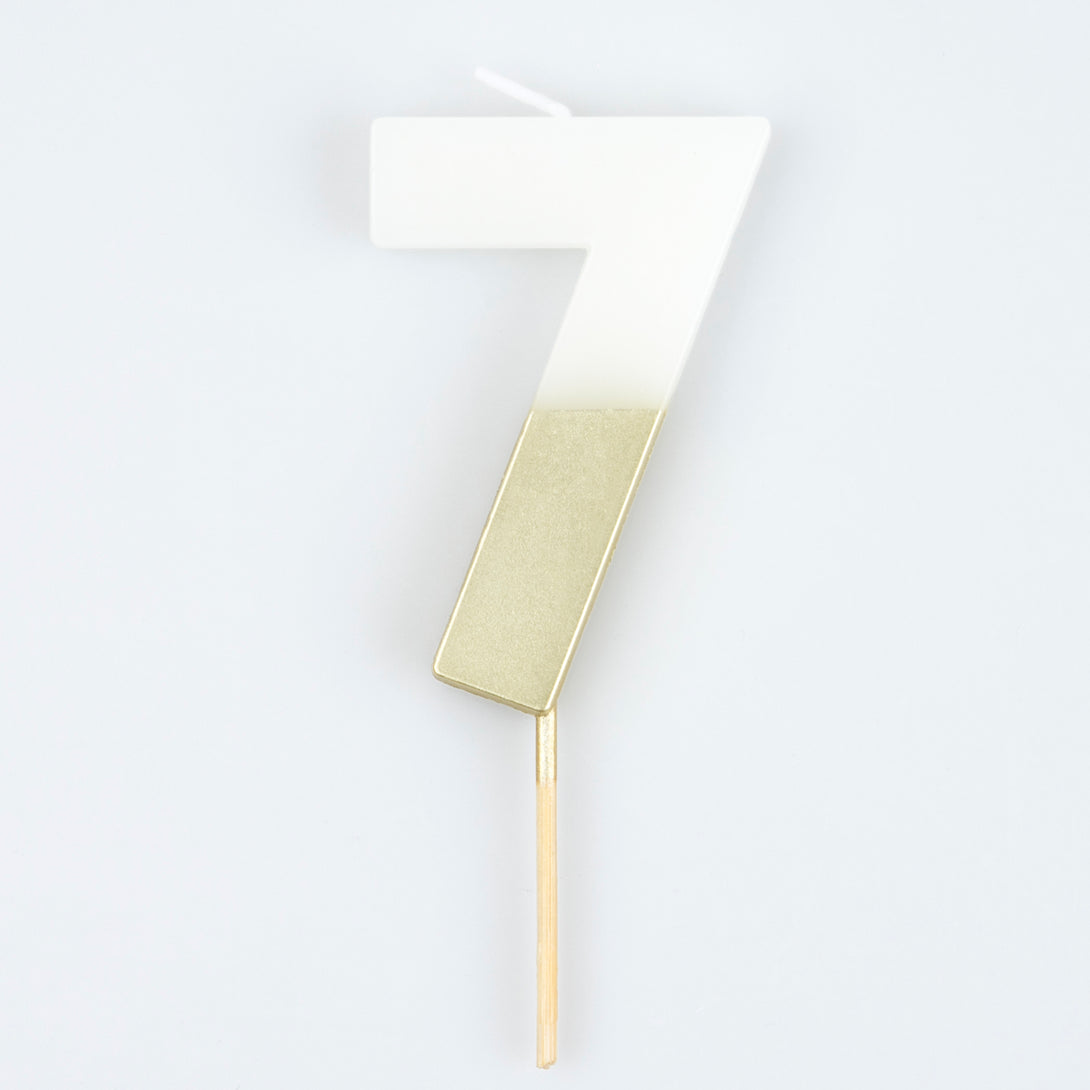 Our birthday cake candles, with gold dipped details, are stunning.,Our birthday cake candles, with gold dipped details, are stunning. Image1