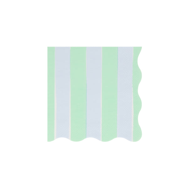 Our striped small napkins in pastel colors are perfect as cocktail napkins and paper napkins for picnics or garden parties. Image6