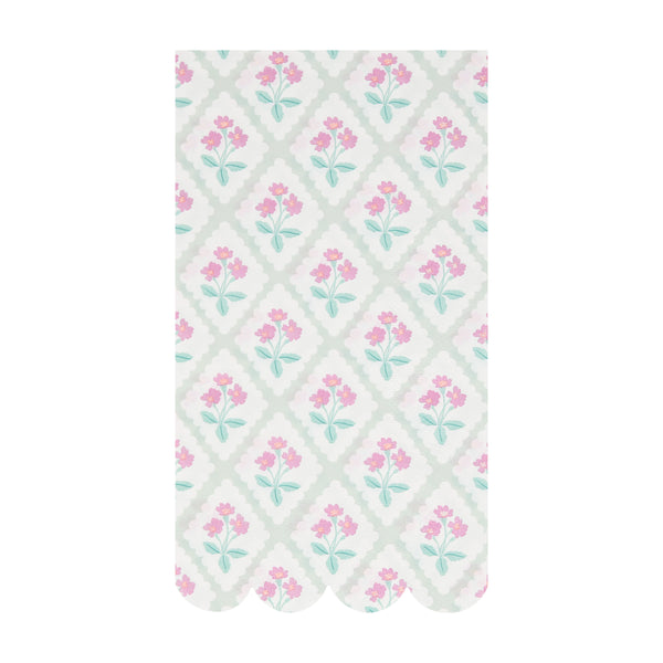 Our party napkins, are a longer shape ideal for table layering, and feature pretty pastel floral designs, ideal for garden party napkins. Image6
