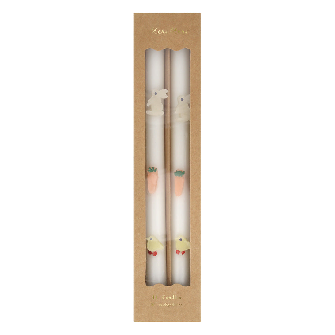 Our Easter candles, with handpainted details, make the perfect Easter decorations for your party table or mantel.