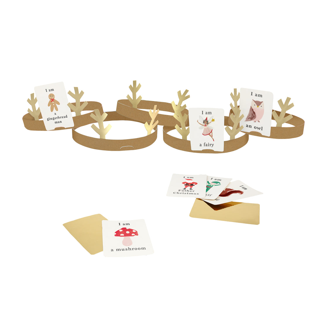 Our family crackers, with adorable 3D animal and woodland details,  contain a "Guess Who' game for family fun.