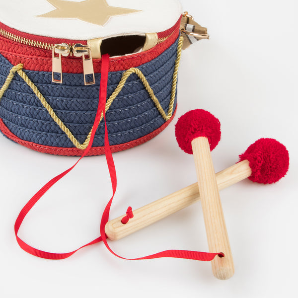 Our fabulous drum bag is not only great for Christmas style, but it has wooden drumsticks you can play it with too. Image4