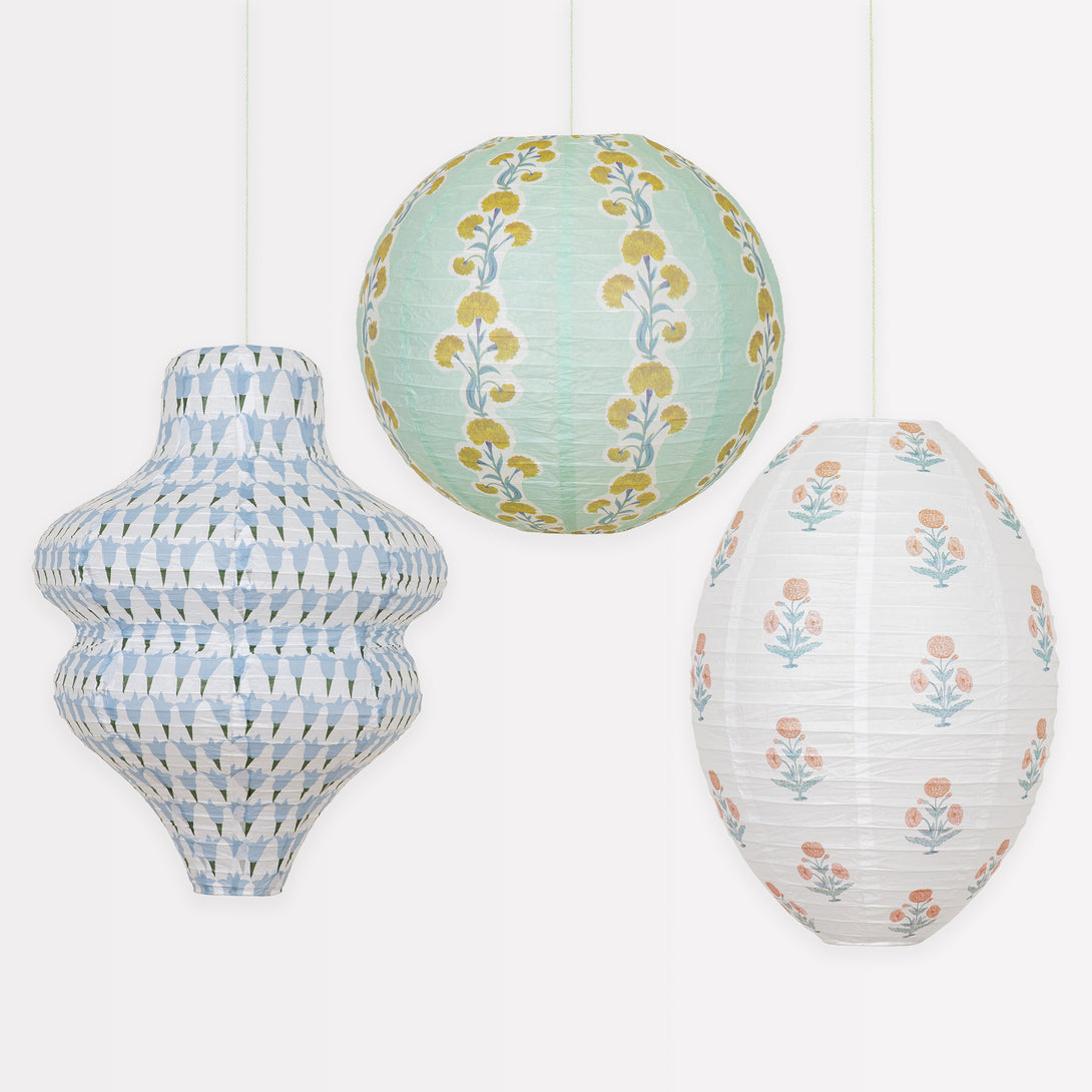 Our fabric lanterns are reusable lanterns and make great hanging decorations.