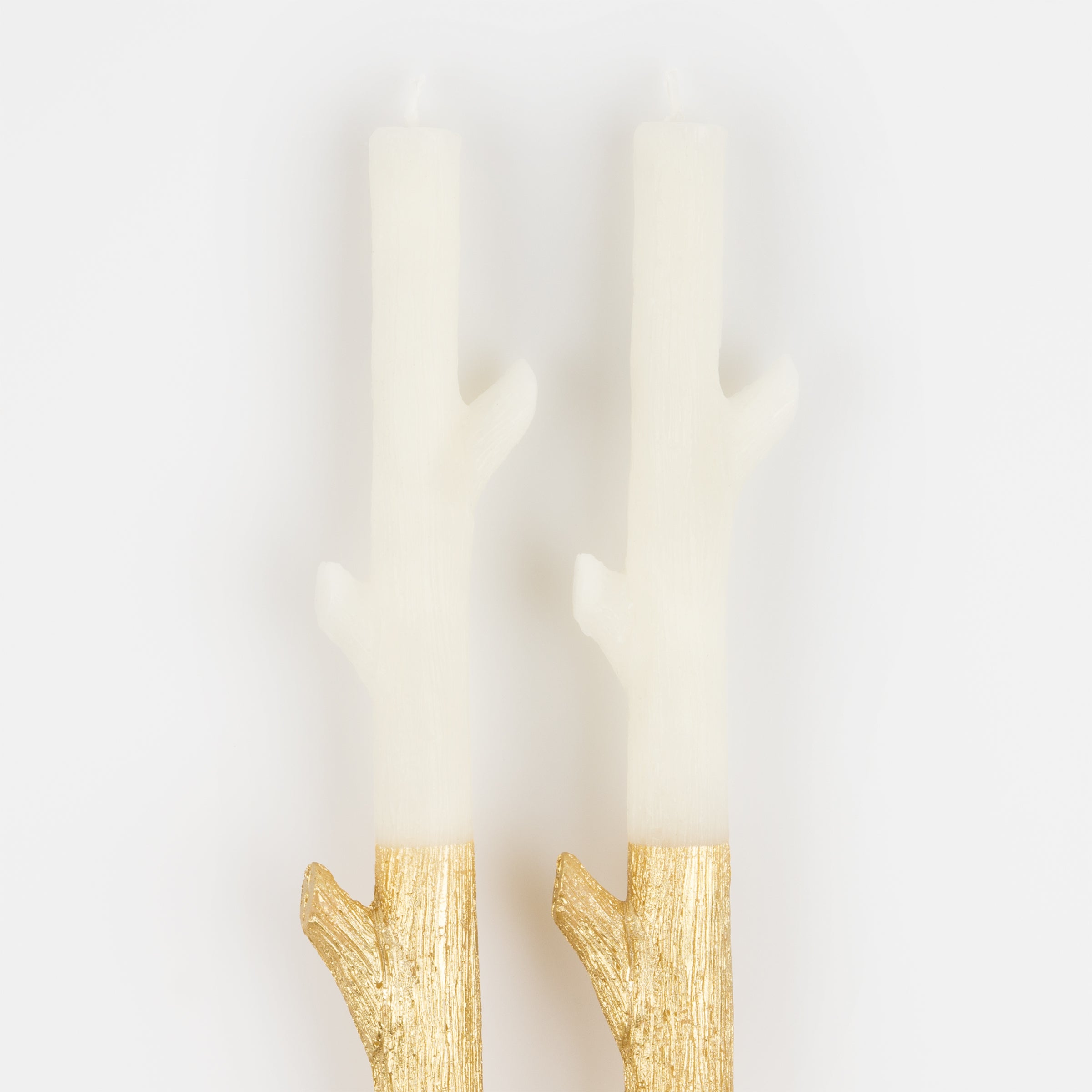 Gold Dipped Stick Candles (x 2)