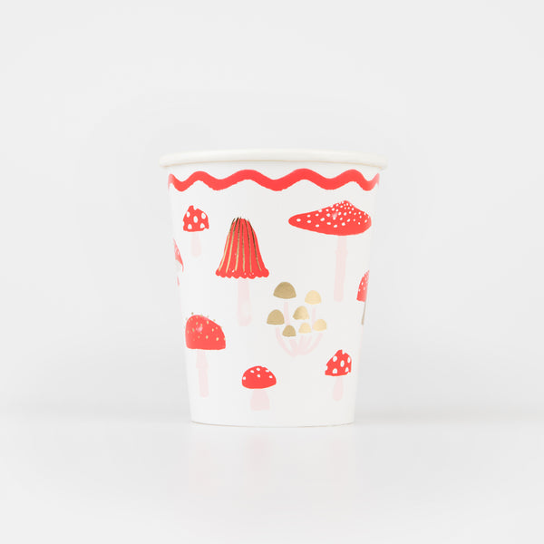 Our party cups, with a fabulous mushroom design, are perfect for festive meals or as Christmas cocktail cups.