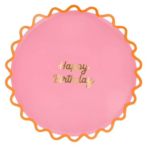 Our dinner plates are made especially as birthday party plates, with bright colors and a Happy Birthday message in shiny gold foil. Image6