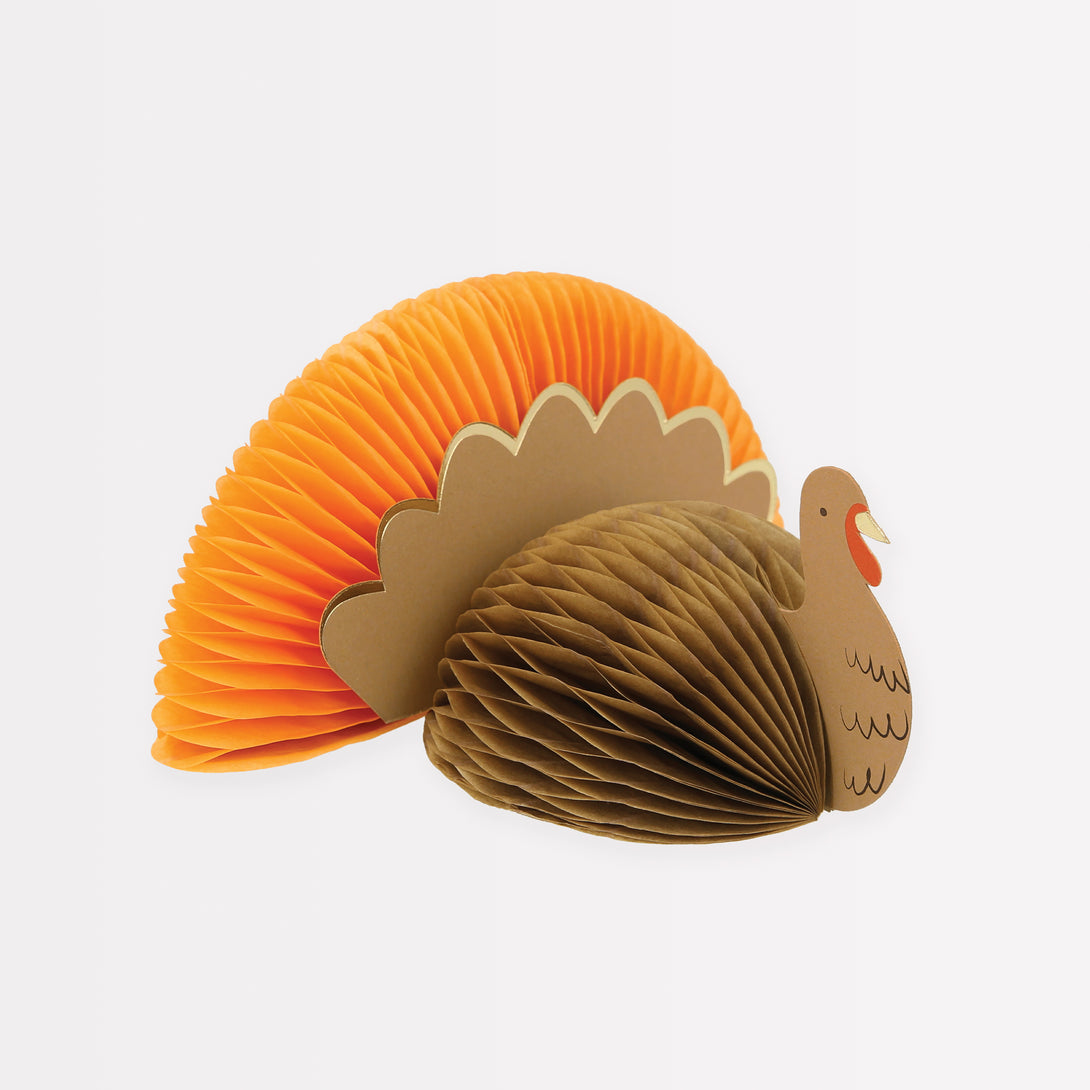 If you want turkey decorations for Thanksgiving table decoration ideas or then you'll love our turkey cards.