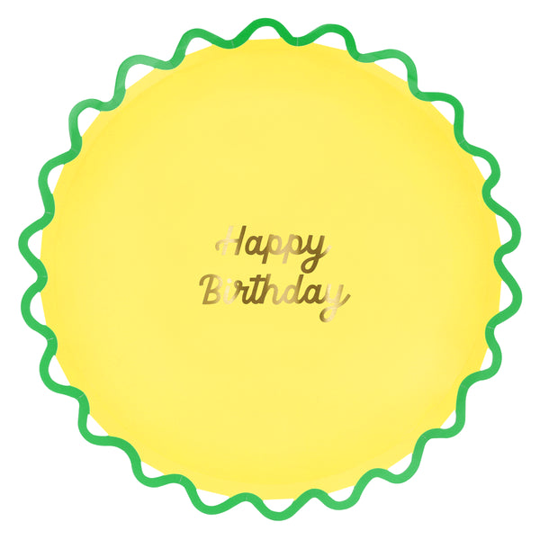 Our dinner plates are made especially as birthday party plates, with bright colors and a Happy Birthday message in shiny gold foil. Image4