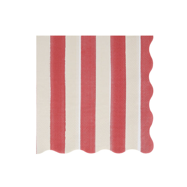 Our paper napkins feature bold stripes in rich colors, and a wavy border, perfect for Thanksgiving dinner. Image4