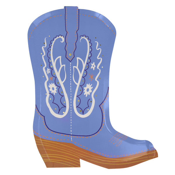 Our paper plates, in the shape of colorful cowboy boots, are perfect for a Western party. Image8