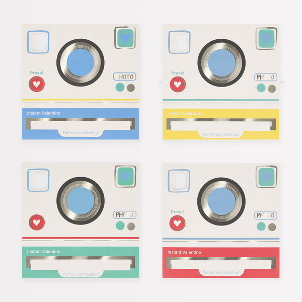 Our kids Valentines cards are designed to look like a camera and also include Valentines stickers, a fabulous Valentines gift. Image3