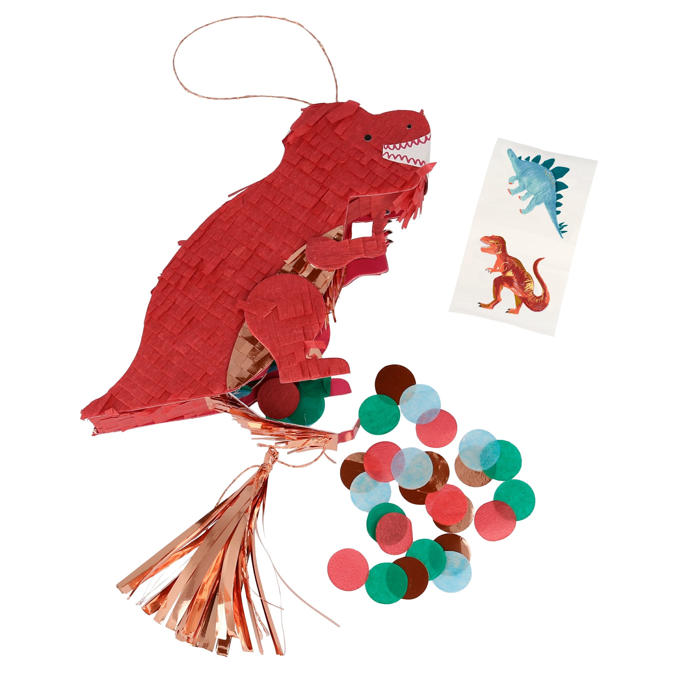 Our little dinosaur pinatas are perfect for a dinosaur birthday party.