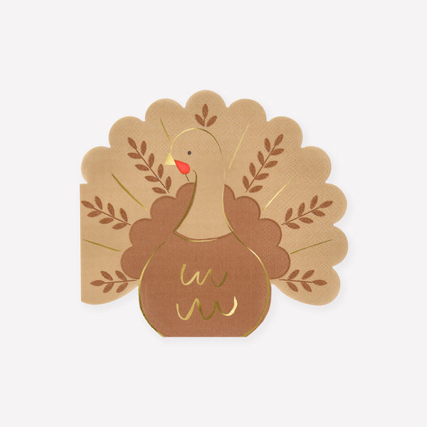 Make your party table look traditionally stylish with our turkey napkins, the ideal disposable napkins for Thanksgiving dinner. Image1