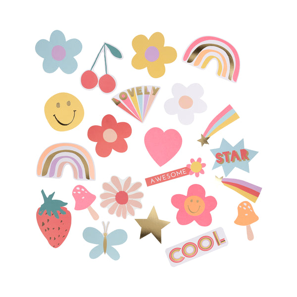 Our fun stickers are ideal as party bag gifts or for party activities, lots of colorful shapes ideal to stick in notebooks, posters or cards.