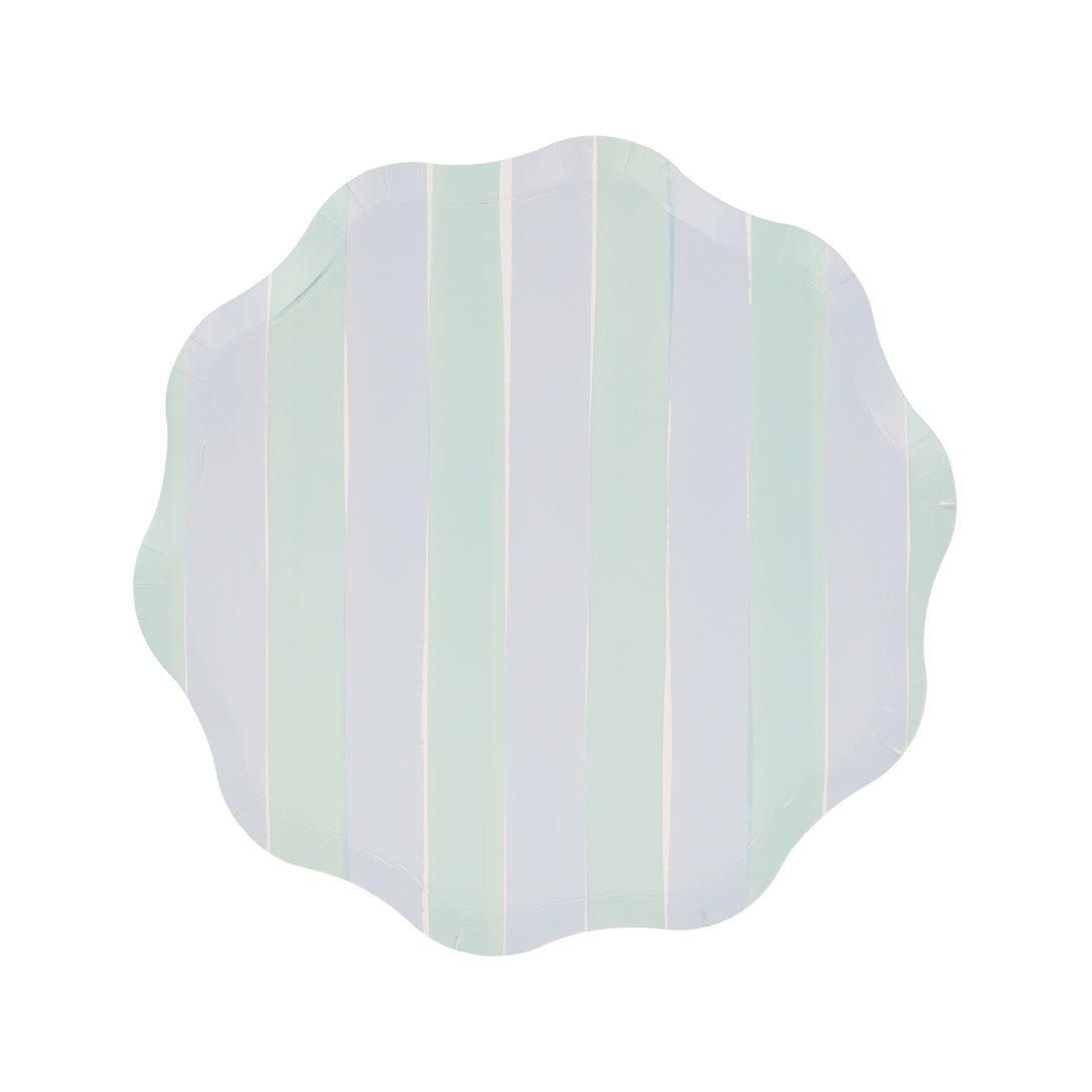 Our side plates, crafted in paper with thick pastel stripes, will look amazing at any spring party or as picnic plates.