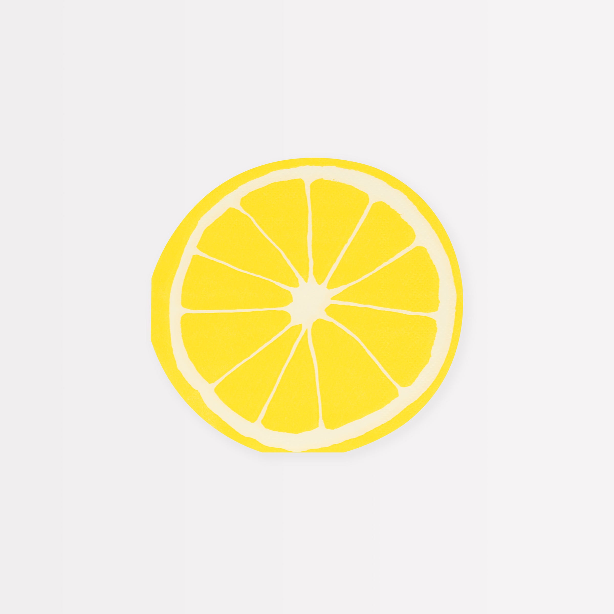 Our paper napkins, in the shape of a slice of lemon, are great as cocktail napkins or as kids napkins.