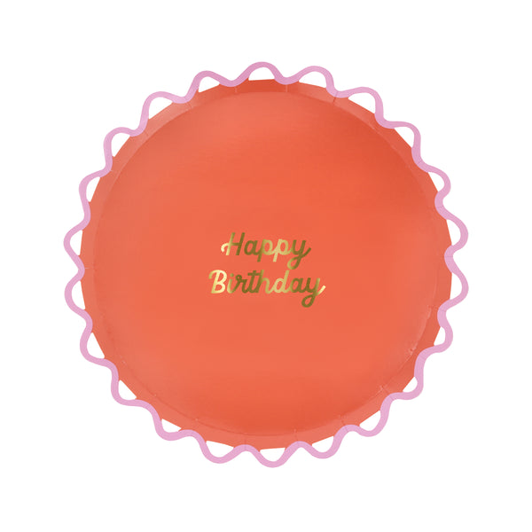 Our side plates are ideal as birthday party plates, featuring bright colors and a Happy Birthday message in shiny gold foil. Image3