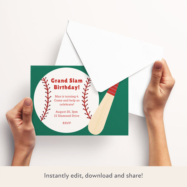 Baseball Download & Print Invitation