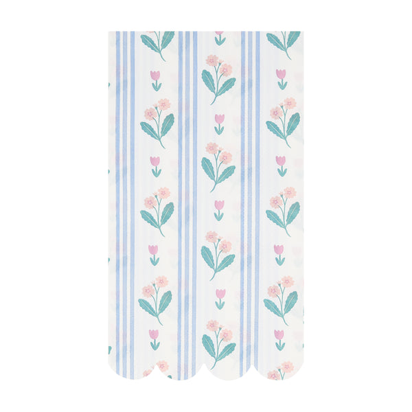 Our party napkins, are a longer shape ideal for table layering, and feature pretty pastel floral designs, ideal for garden party napkins. Image5