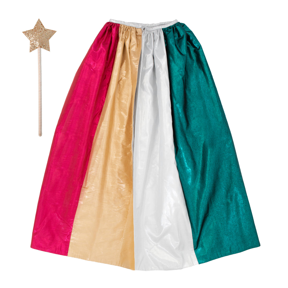 Our lamé metallic fabric cape in 6 colors is perfect for dress up for kids. Image7