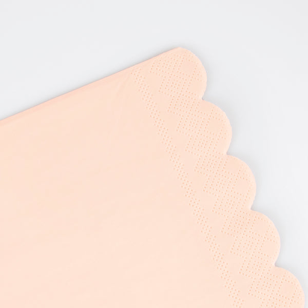 Our small napkins have a beautiful scalloped edge and are perfect to add to your princess party supplies or as cocktail napkins. Image2