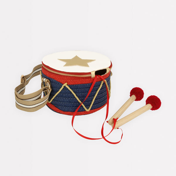 Our fabulous drum bag is not only great for Christmas style, but it has wooden drumsticks you can play it with too.