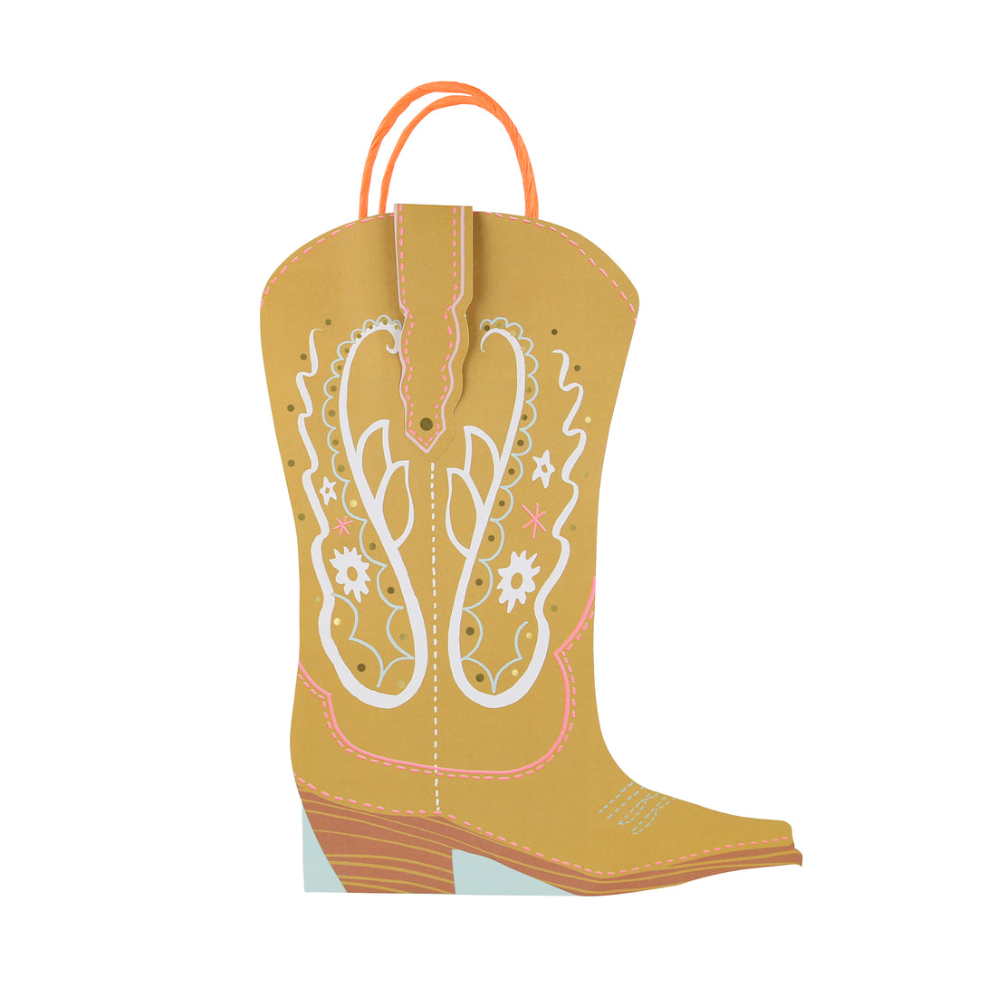 Our western boot party bags are perfect for a western party, fun and colorful with room to pack with party bag gifts.