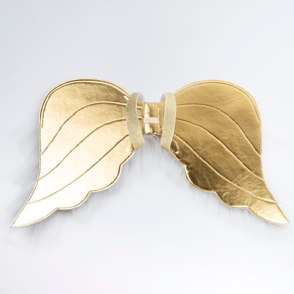 Our angel costume includes gold angel wings and a headband, crafted from tulle, leatherette and velvet for a luxurious look. Image3