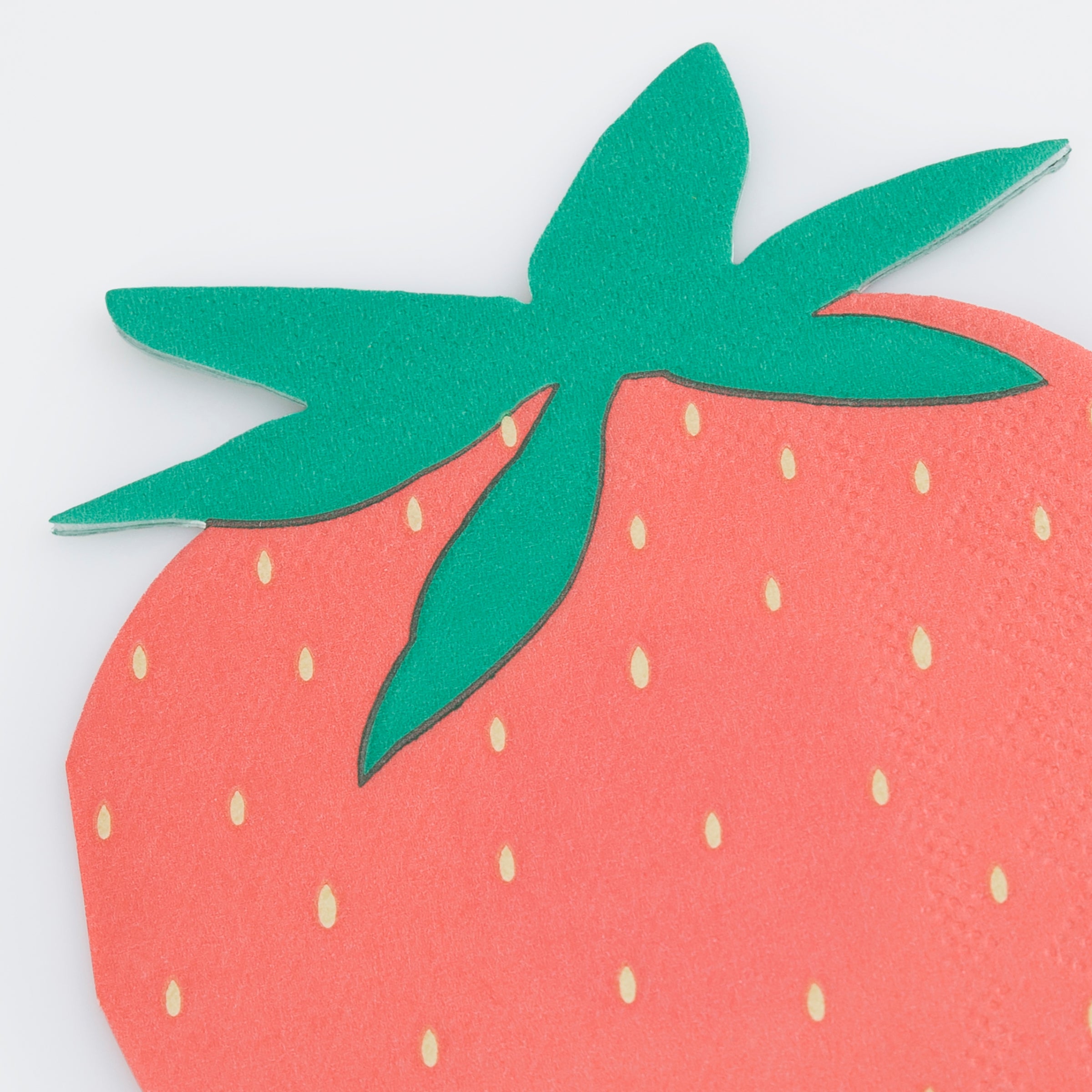 Our party napkins, designed to look like ripe strawberries, are ideal to make any party look summery.