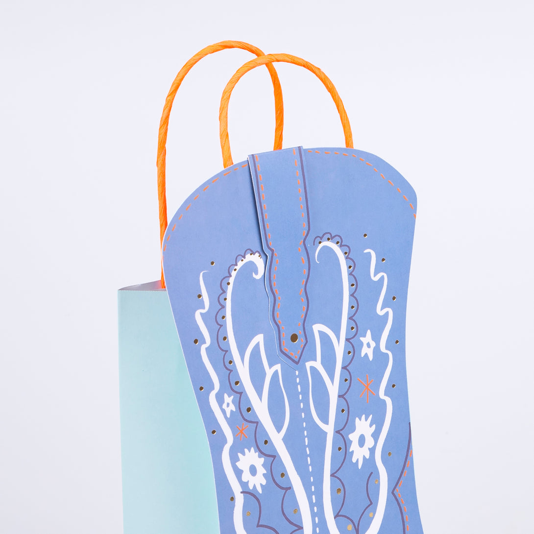 Our western boot party bags are perfect for a western party, fun and colorful with room to pack with party bag gifts.