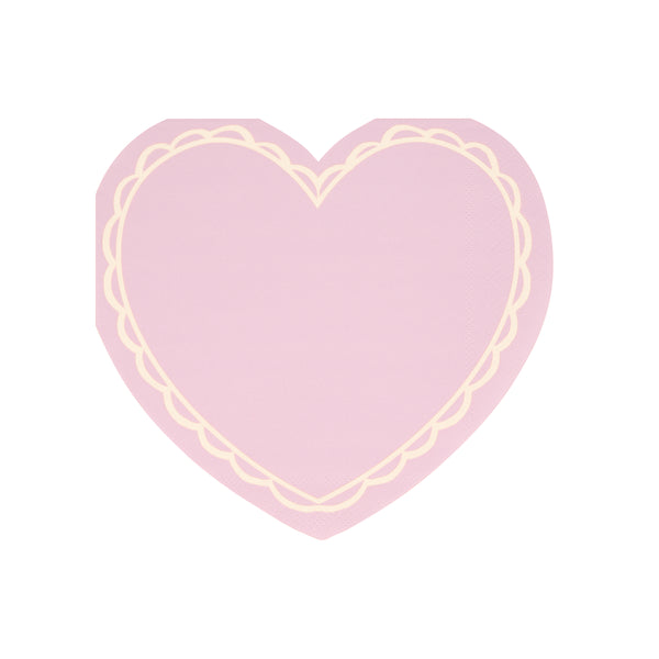 Our party napkins, heart-shaped and with 8 pastel colors, are perfect for a Valentines meal. Image5